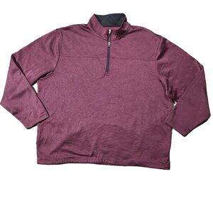 Grand Slam Mens Purple Quarter Zip Long Sleeve Sweater XXL